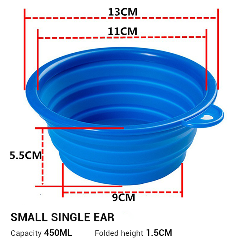 Folding Dog Bowl With Dustproof Cover For Travel