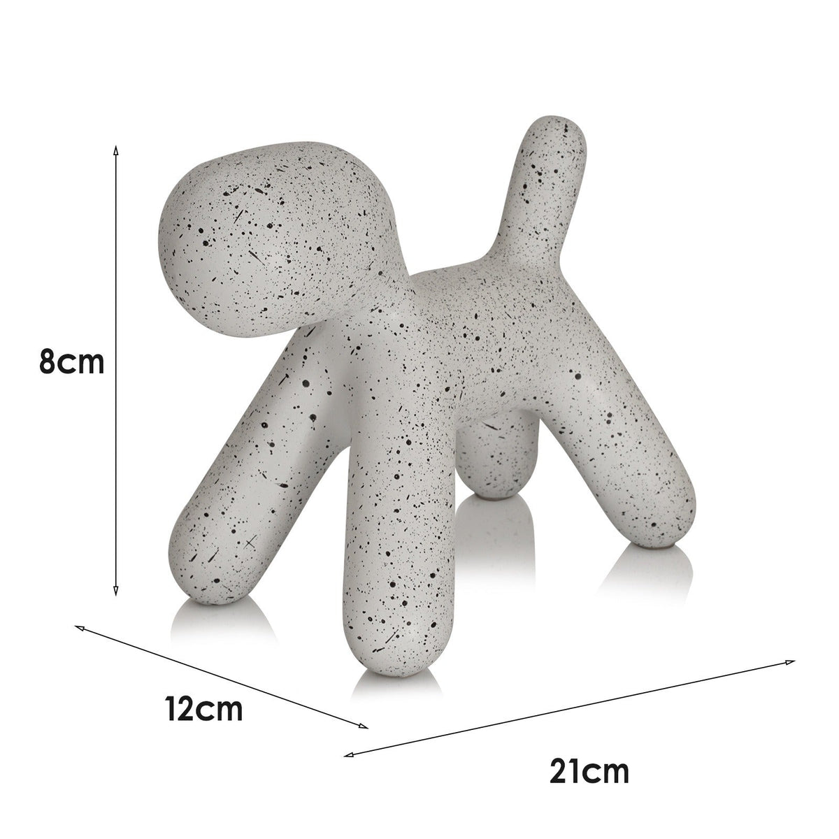 Spotted Dog Resin Sculpture Accent for Modern Decor