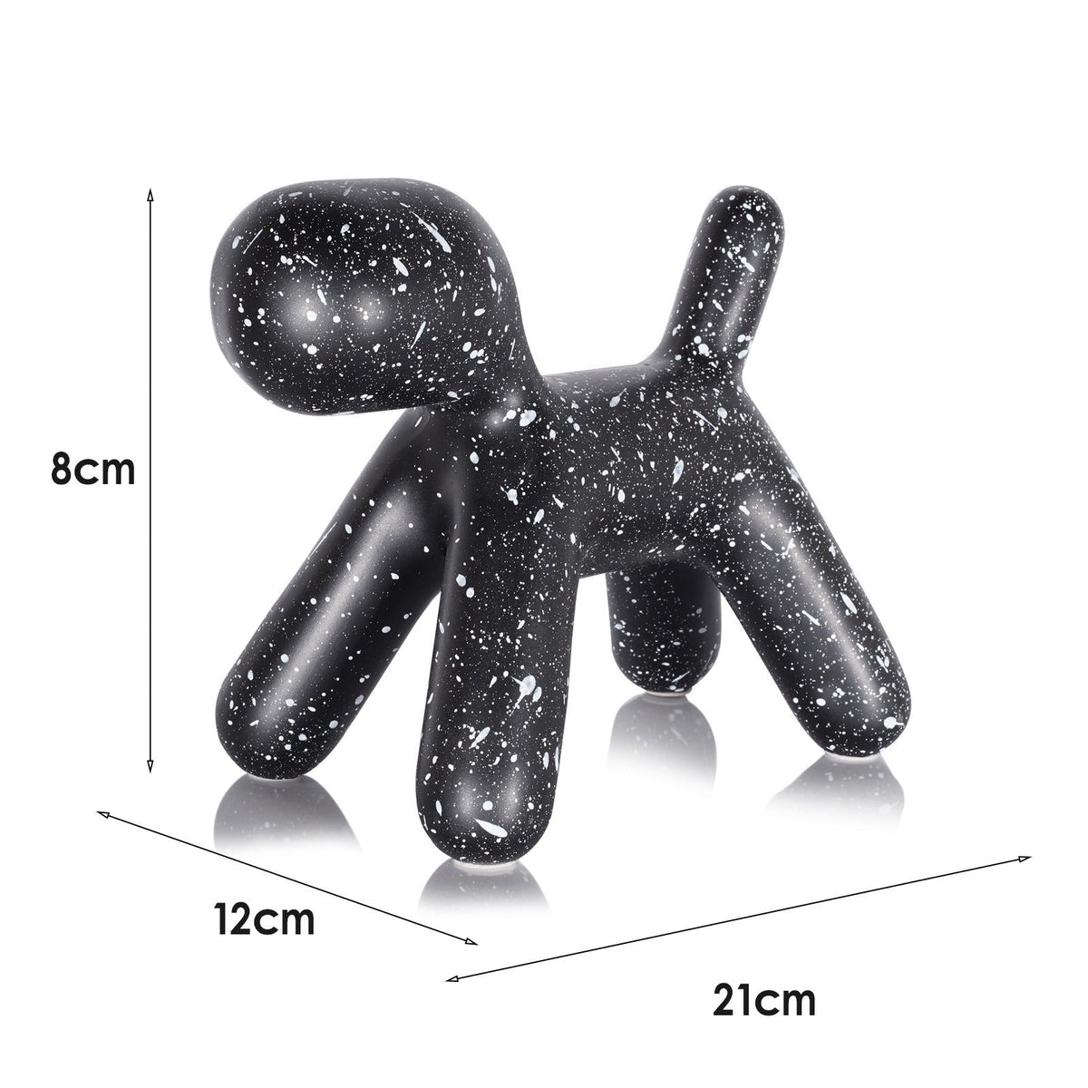 Spotted Dog Resin Sculpture Accent for Modern Decor