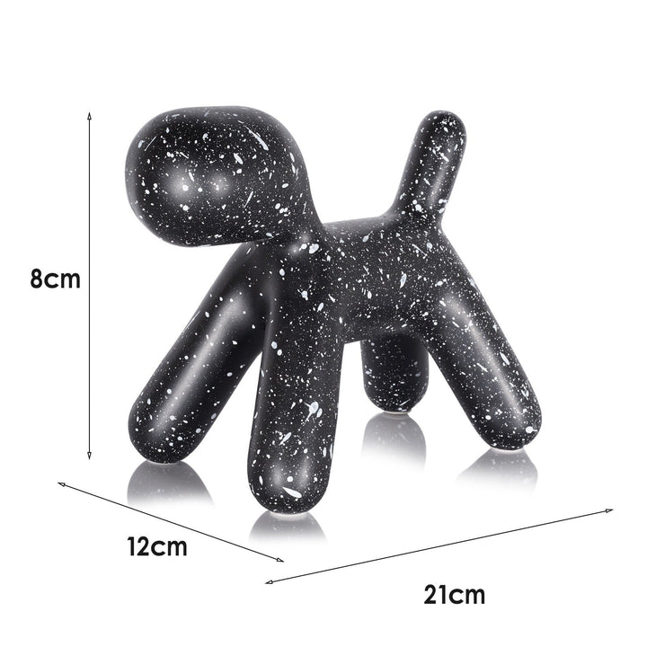 Spotted Dog Resin Sculpture Accent for Modern Decor