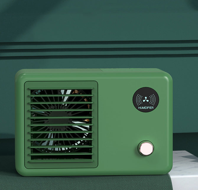 Desk Spray Cooling Fan with Humidifier and LED