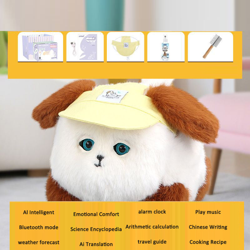 Interactive AI Labrador Plush Toy for Bedtime Comfort