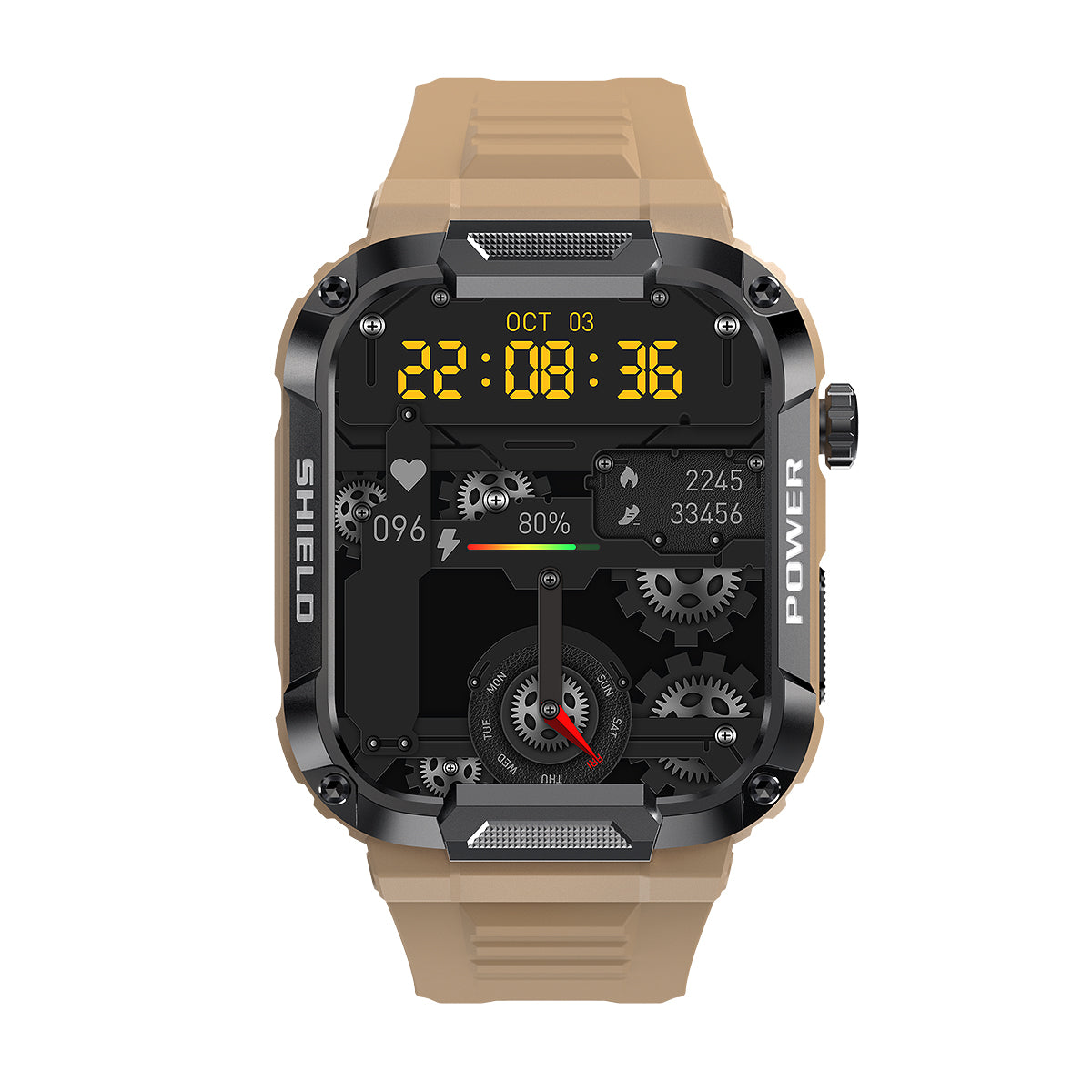 Rugged Smartwatch with Heart Rate and Sleep Tracking