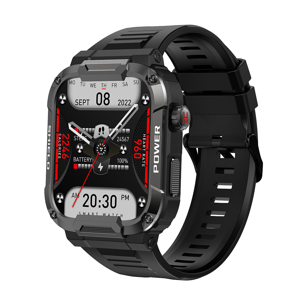 Rugged Smartwatch with Heart Rate and Sleep Tracking