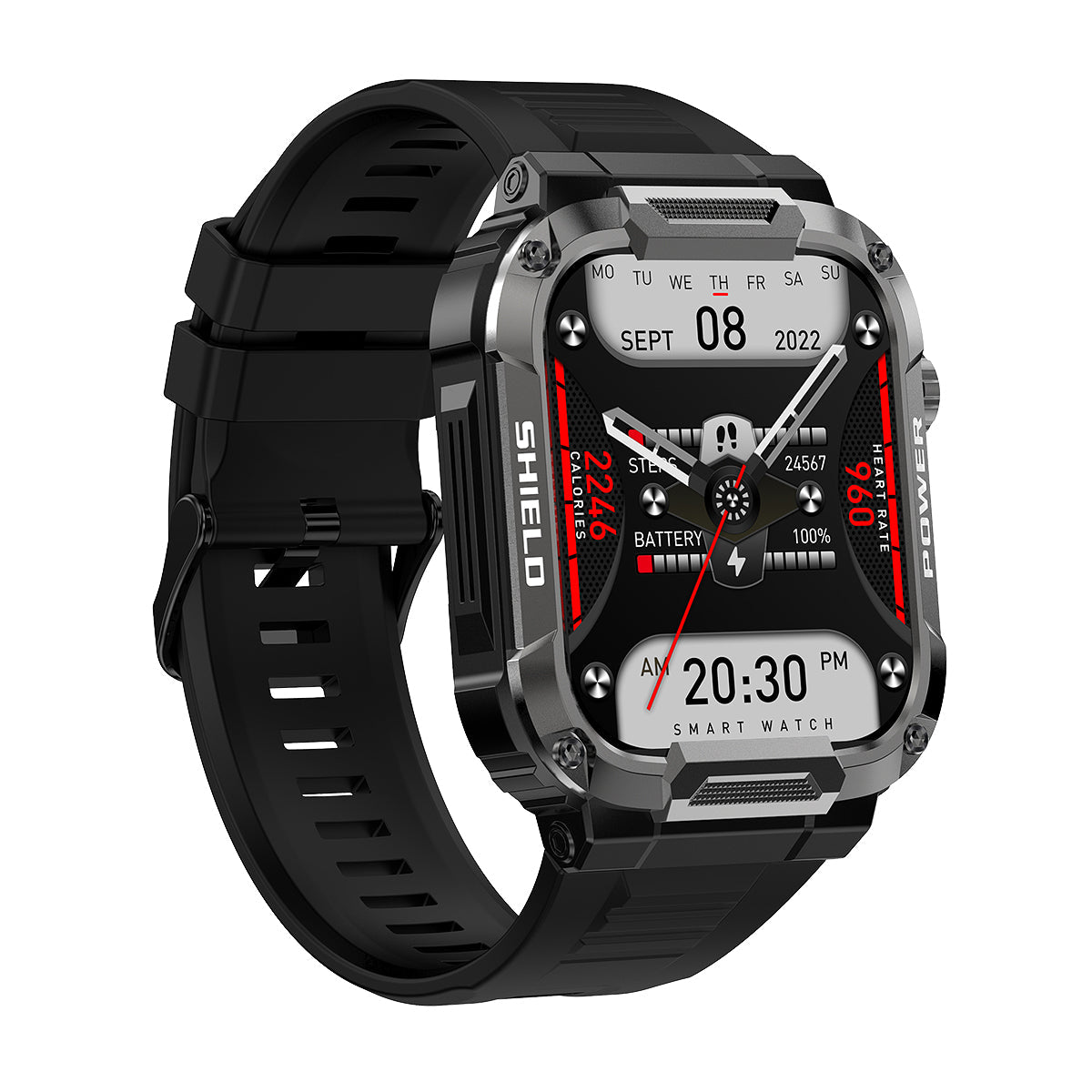 Rugged Smartwatch with Heart Rate and Sleep Tracking