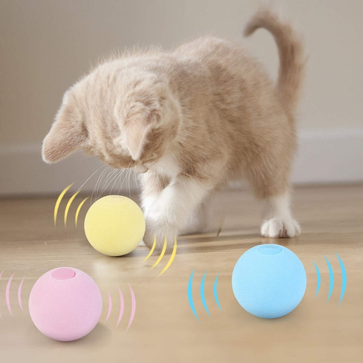 Interactive Cat Ball Toy with Catnip and Animal Sounds