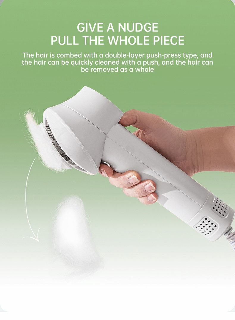 Smart Pet Hair Dryer Brush for Fluffy, Tangle-Free Coats