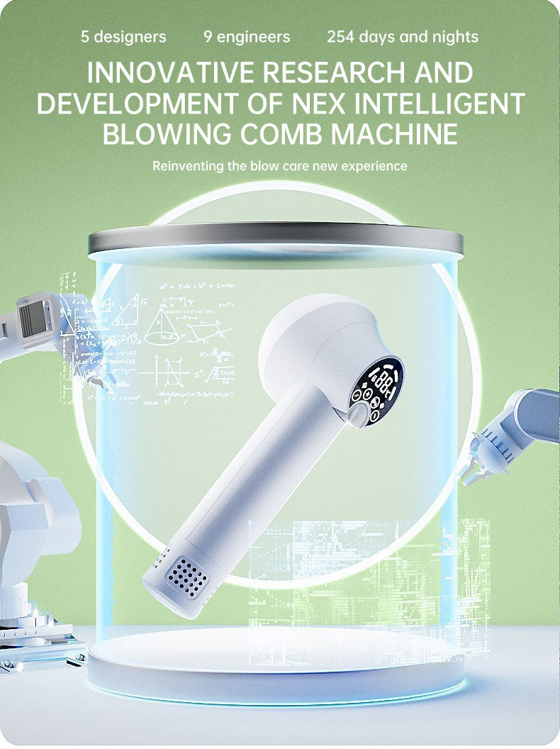 Smart Pet Hair Dryer Brush for Fluffy, Tangle-Free Coats