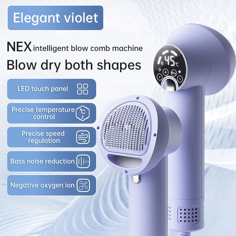 Smart Pet Hair Dryer Brush for Fluffy, Tangle-Free Coats
