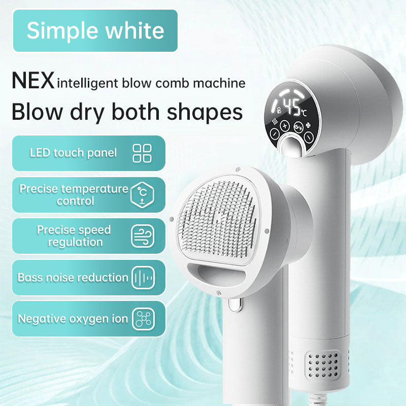 Smart Pet Hair Dryer Brush for Fluffy, Tangle-Free Coats