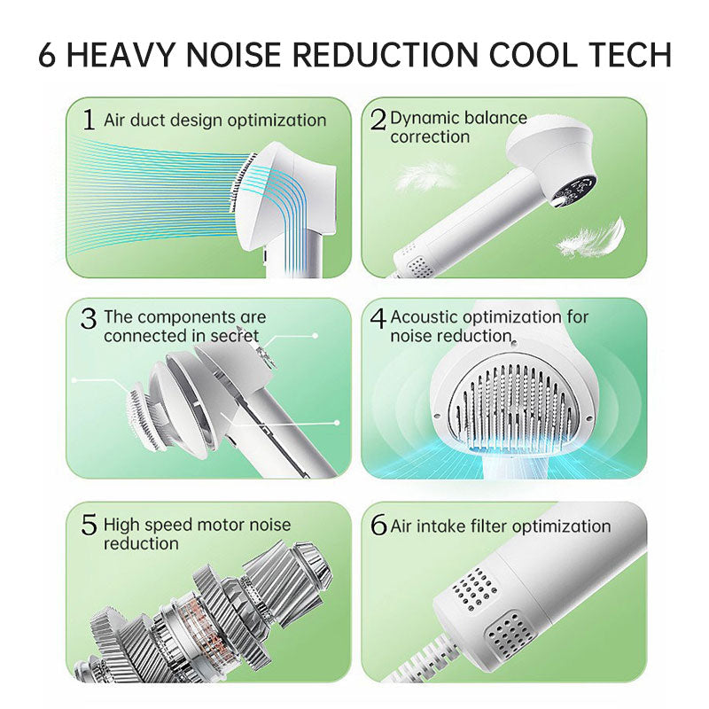 Smart Pet Hair Dryer Brush for Fluffy, Tangle-Free Coats