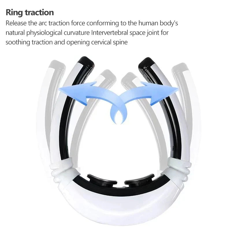 Electric Neck Massager with Voice Control and 3 Heads