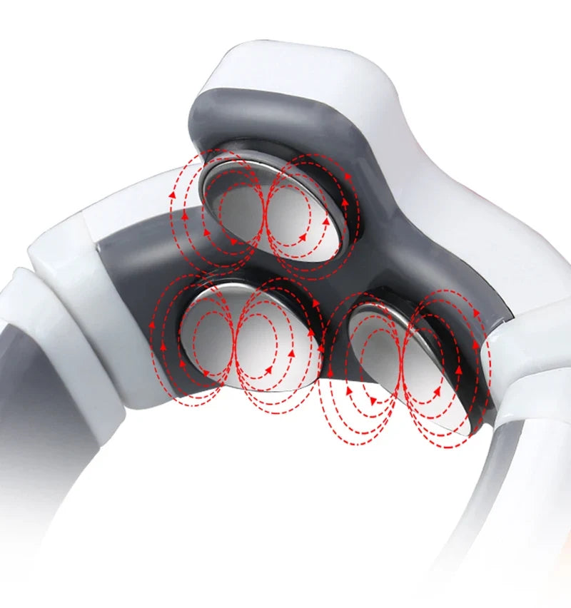 Electric Neck Massager with Voice Control and 3 Heads