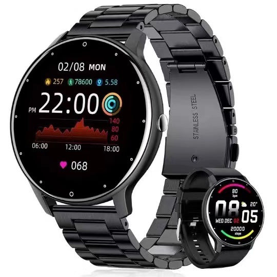 Round Smart Watch with Heart Rate and Sleep Tracking