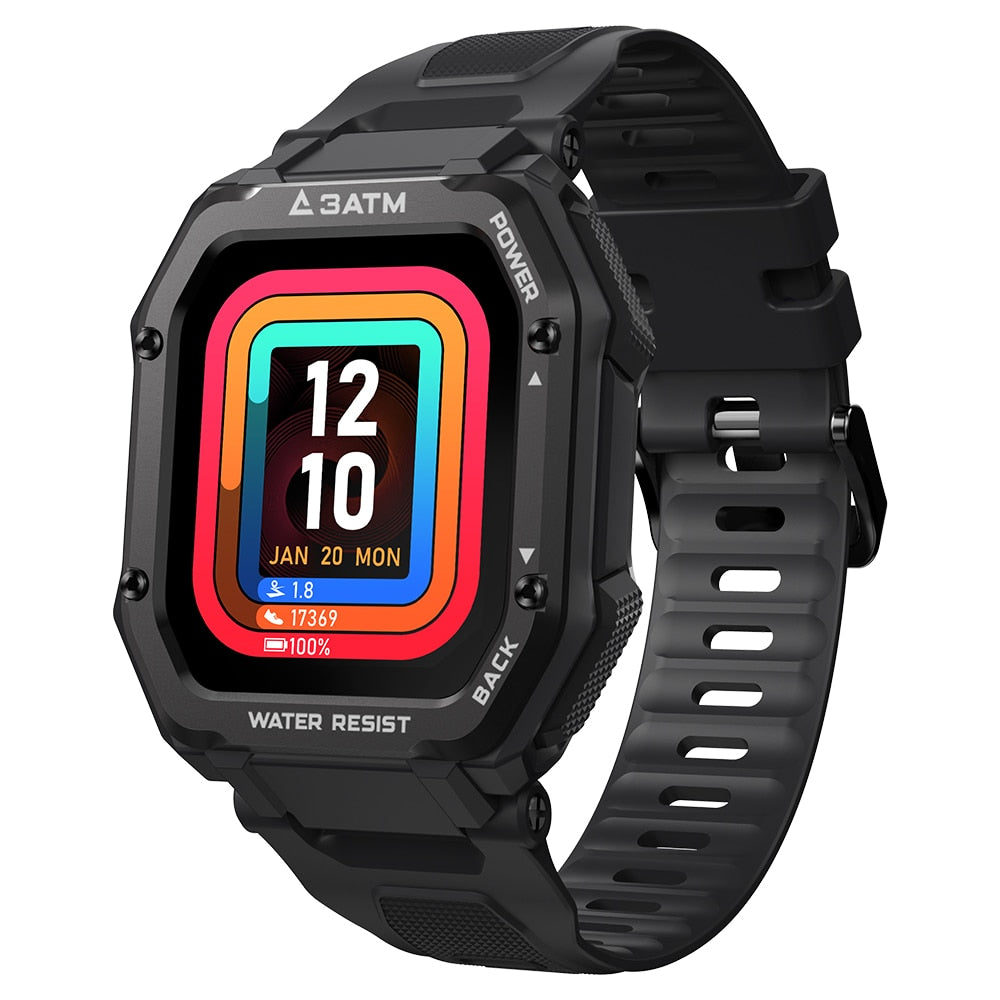 Rugged Smartwatch for Men: 3ATM Waterproof Fitness