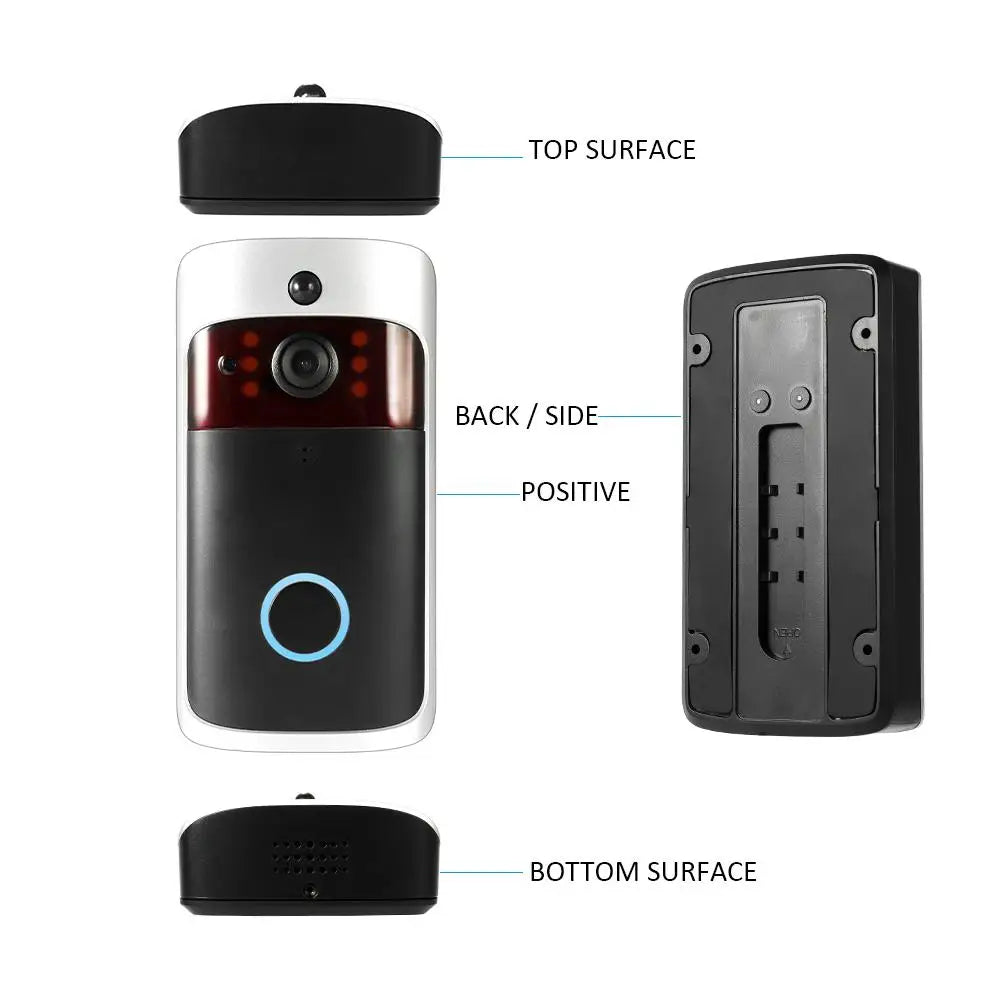 WiFi Video Doorbell with Night Vision and Motion Alerts