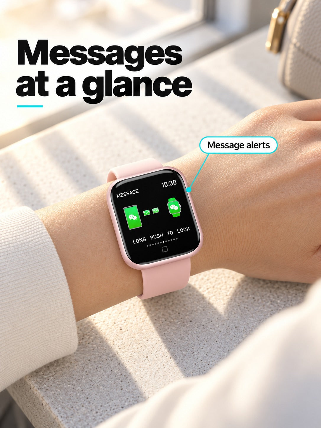 Smartwatch with Heart Rate, Body Temp & Notifications