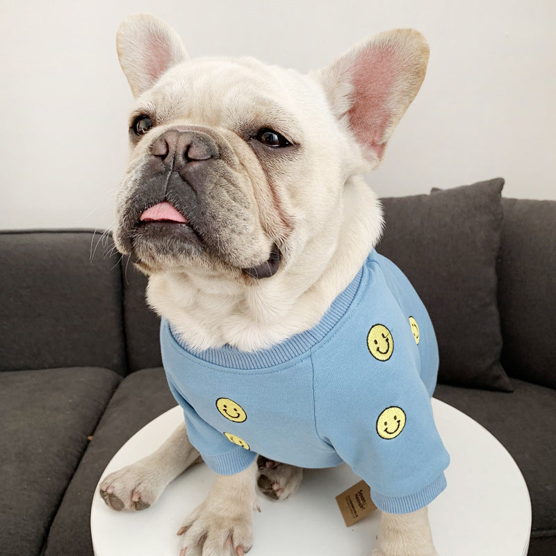 Matching Dog And Owner Sweatshirts – Smiley Face Set