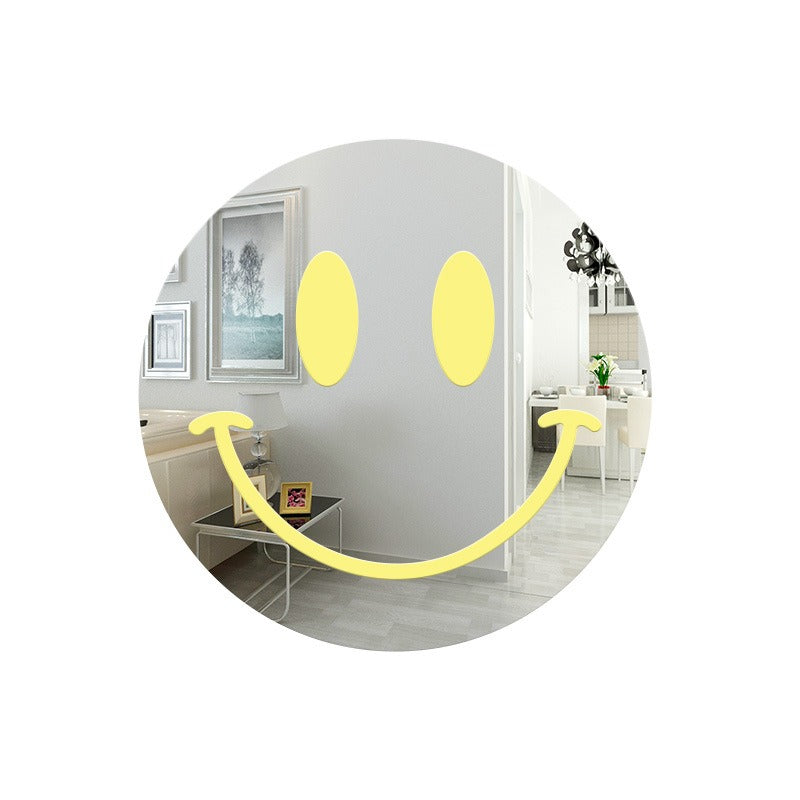 Smiley Face Wall Mirror, Lightweight Acrylic Makeup Mirror