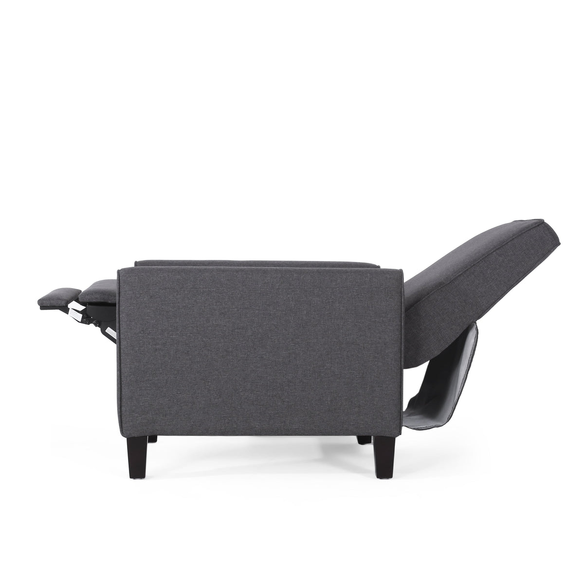 Push Back Recliner Chair for Small Spaces Charcoal