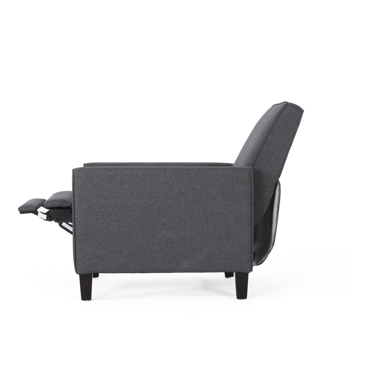 Push Back Recliner Chair for Small Spaces Charcoal