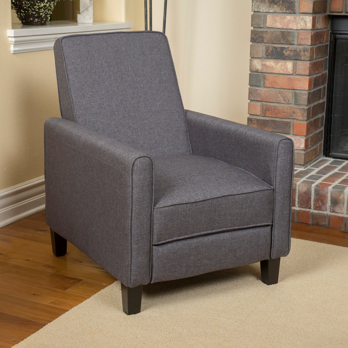 Push Back Recliner Chair for Small Spaces Charcoal