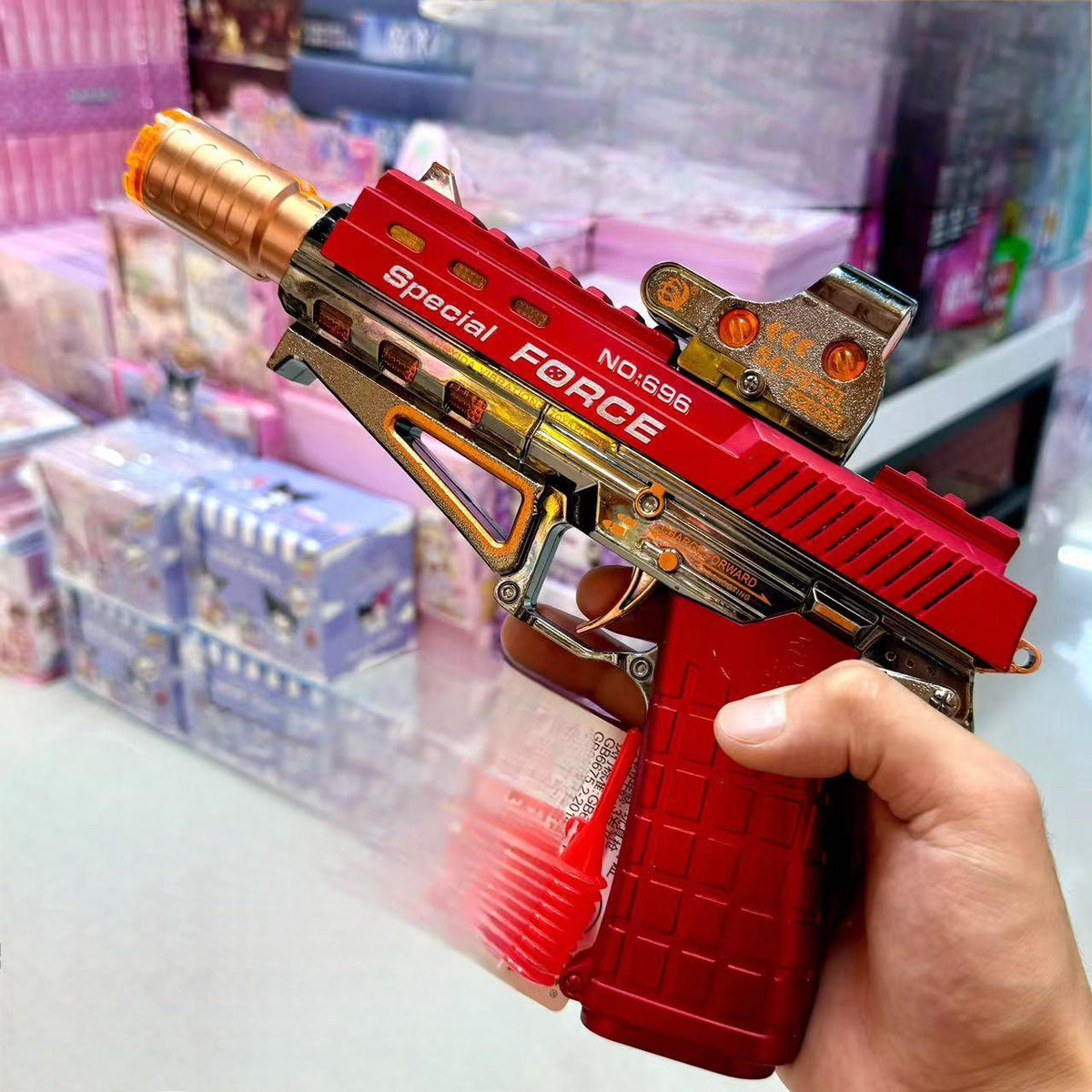 Extendable Toy Gun With Eight-Tone Pretend Play Sound