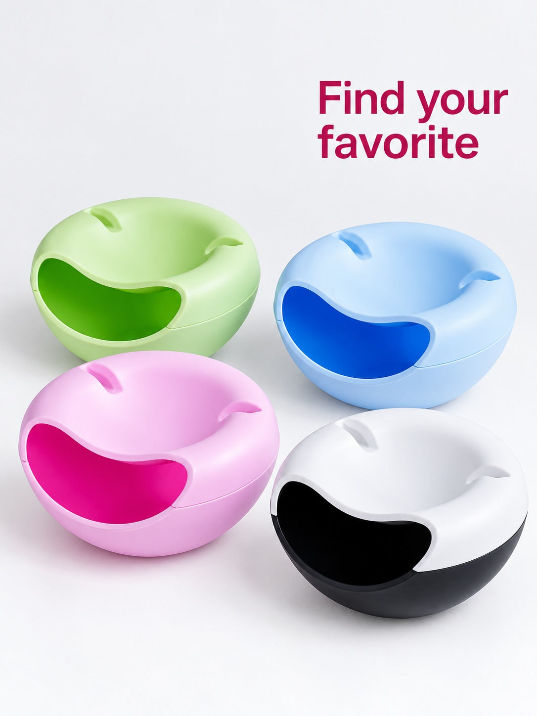 Snack Bowl with Side Pocket for Shells and Pits