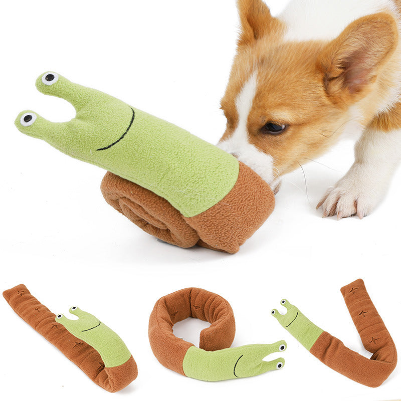 Snail Plush Dog Toy for Interactive Puppy Enrichment
