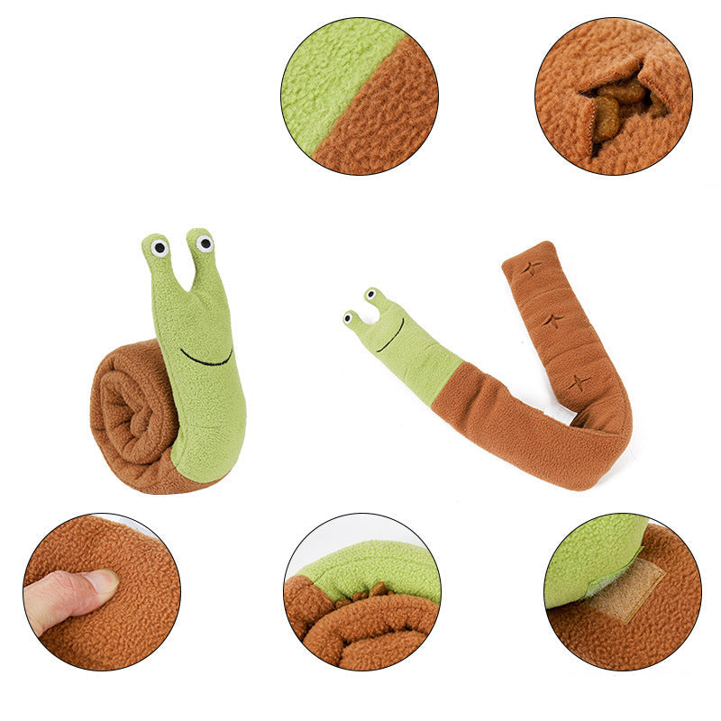 Snail Plush Dog Toy for Interactive Puppy Enrichment