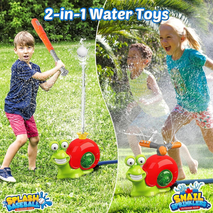 Snail Water Sprinkler Baseball Toy for Summer Fun