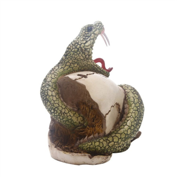 Snake Skull Ornament Gothic Resin Home Decor Sculpture