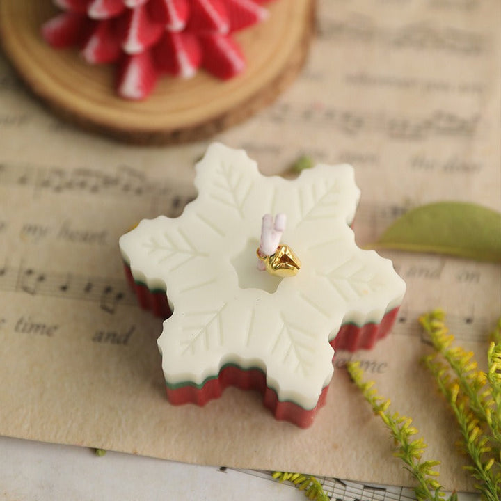 Snowflake Candle for Festive Christmas Table Decor