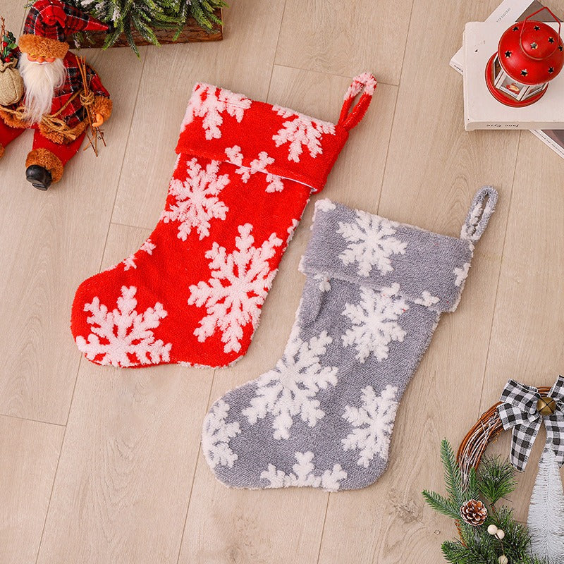 Snowflake Christmas Stocking For Festive Gift Display