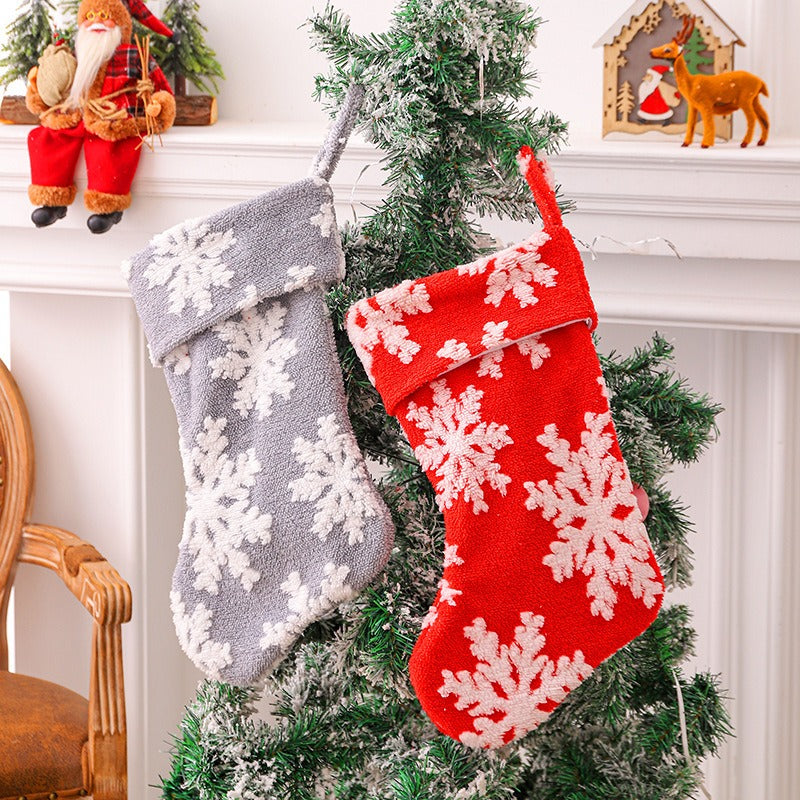 Snowflake Christmas Stocking For Festive Gift Display