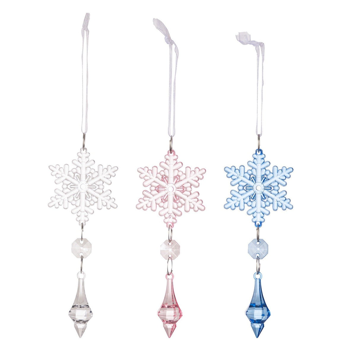 Snowflake Ice Crystal Pendant Ornament for Sparkle