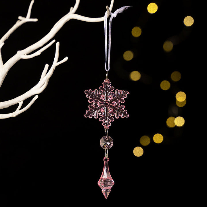 Snowflake Ice Crystal Pendant Ornament for Sparkle