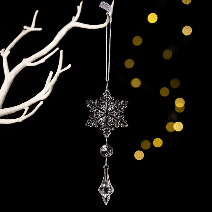 Snowflake Ice Crystal Pendant Ornament for Sparkle