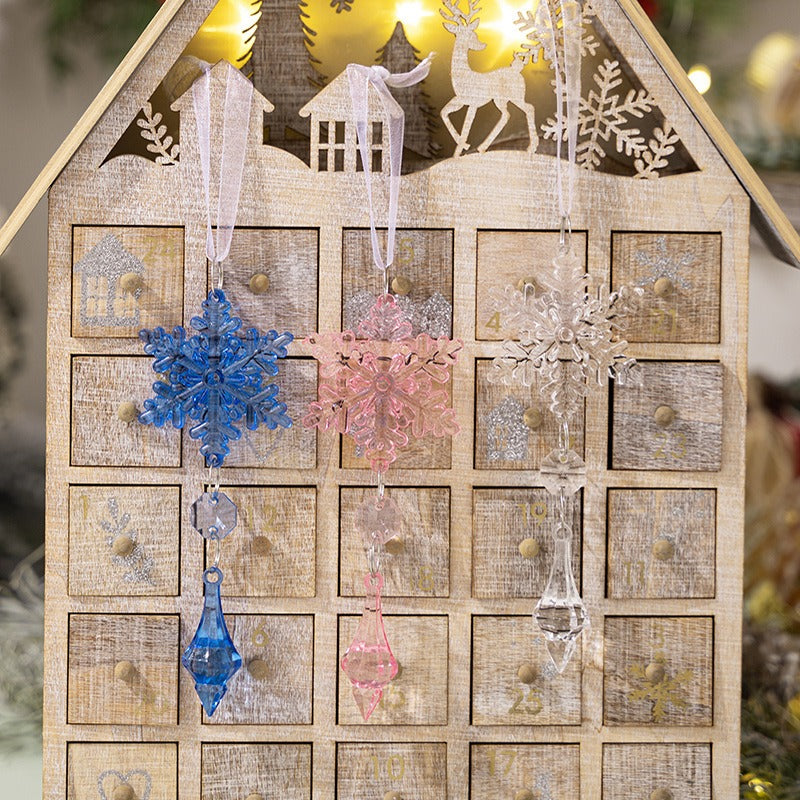 Snowflake Ice Crystal Pendant Ornament for Sparkle