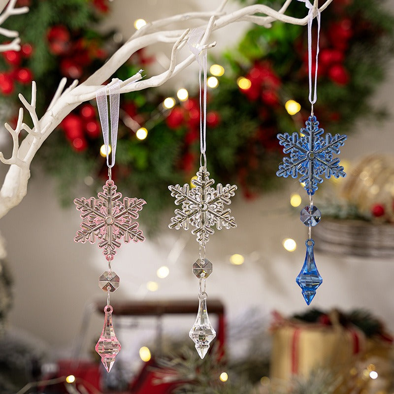 Snowflake Ice Crystal Pendant Ornament for Sparkle