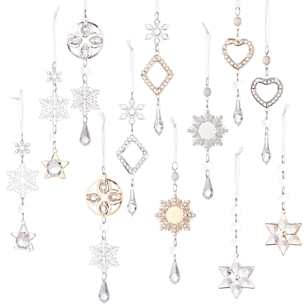Crystal Christmas Ornaments for Elegant Sparkling Trees