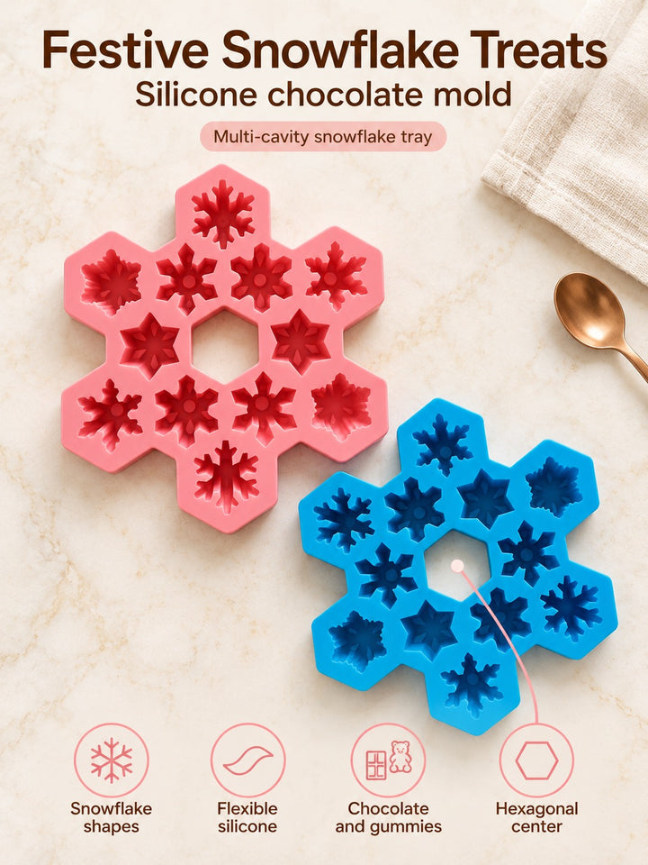 Snowflake Silicone Chocolate Mold for Christmas Treats