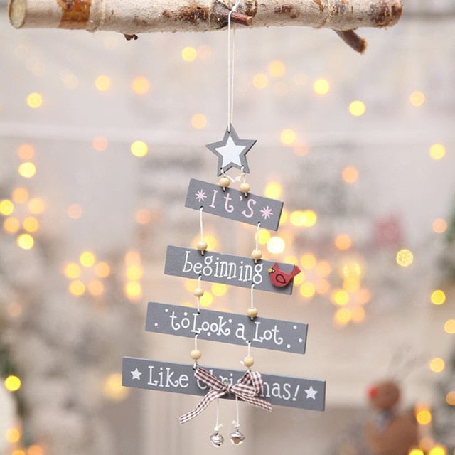Wooden Christmas Tree Decoration for Warm Cozy Displays