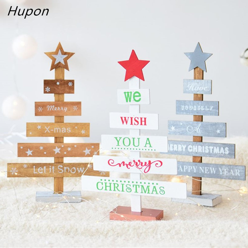 Wooden Christmas Tree Decoration for Warm Cozy Displays