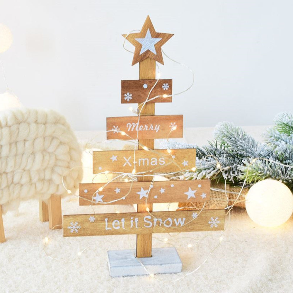 Wooden Christmas Tree Decoration for Warm Cozy Displays