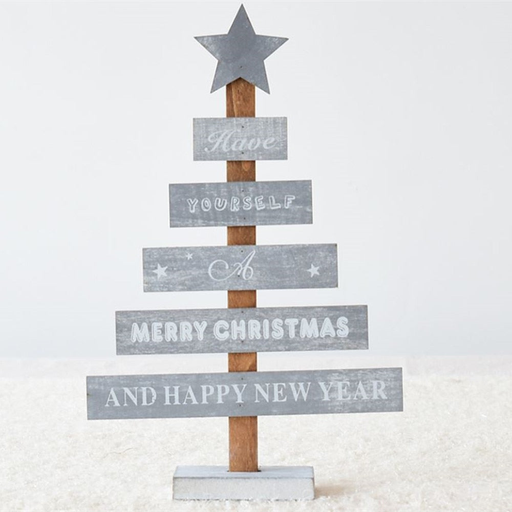Wooden Christmas Tree Decoration for Warm Cozy Displays