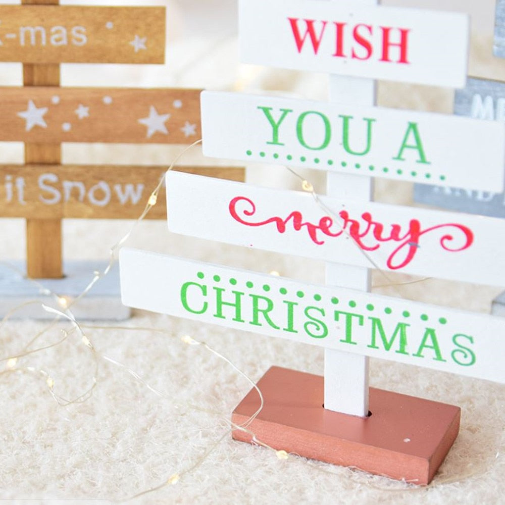 Wooden Christmas Tree Decoration for Warm Cozy Displays