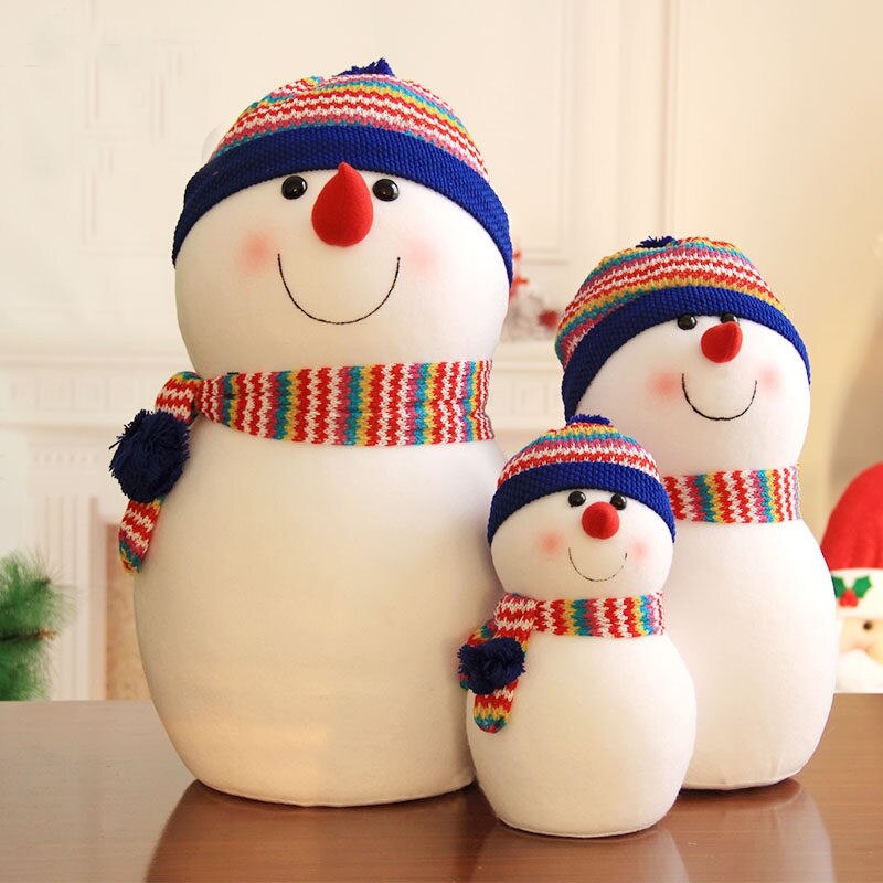 Plush Snowman Christmas Ornament for Cozy Holiday Cheer