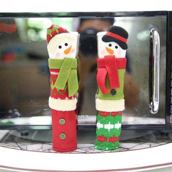 Snowman Kitchen Handle Covers for Festive Christmas Cheer