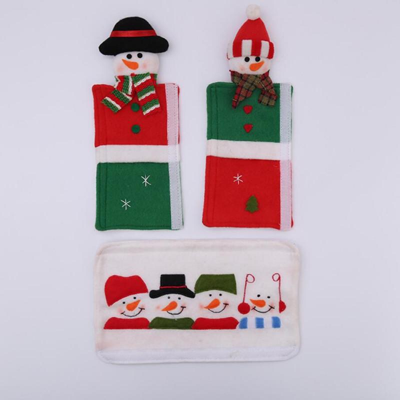 Snowman Kitchen Handle Covers for Festive Christmas Cheer